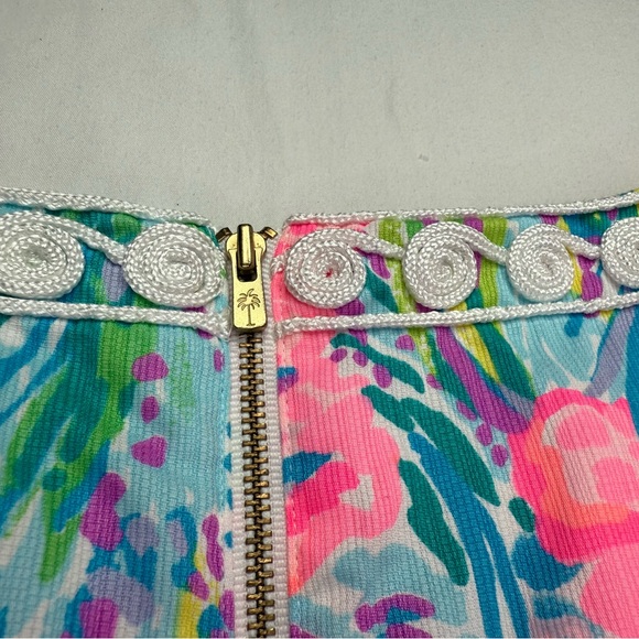 Lilly Pulitzer Gabby Fan Sea Pants Multi Corded Lace Detail Shift Dress Size 6 - Picture 8 of 11